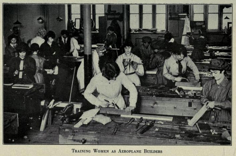 Women Working In an Aircraft Factory in World War 1