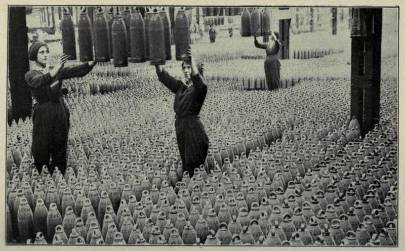 British Women Working in a Munitions Factory During World War 1