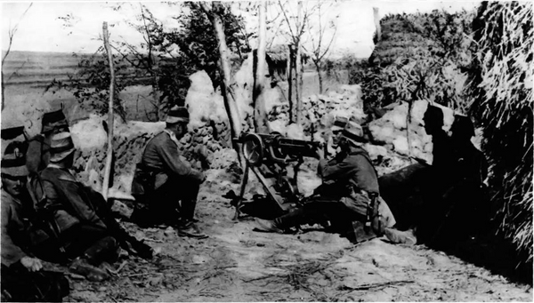 German machine gunner