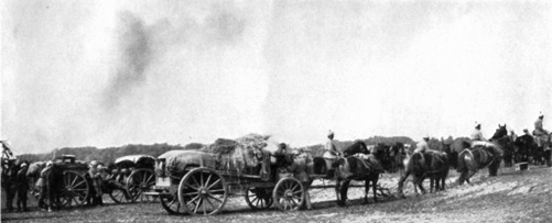 Commissary train following the German troops in Russia