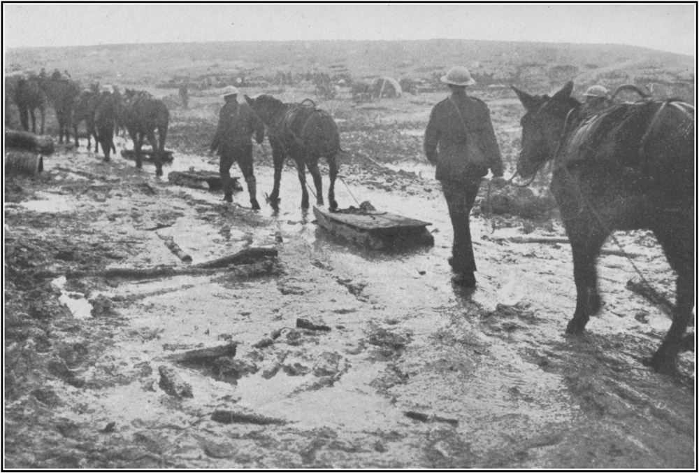 Sleighs used for conveying the Wounded through the Mud