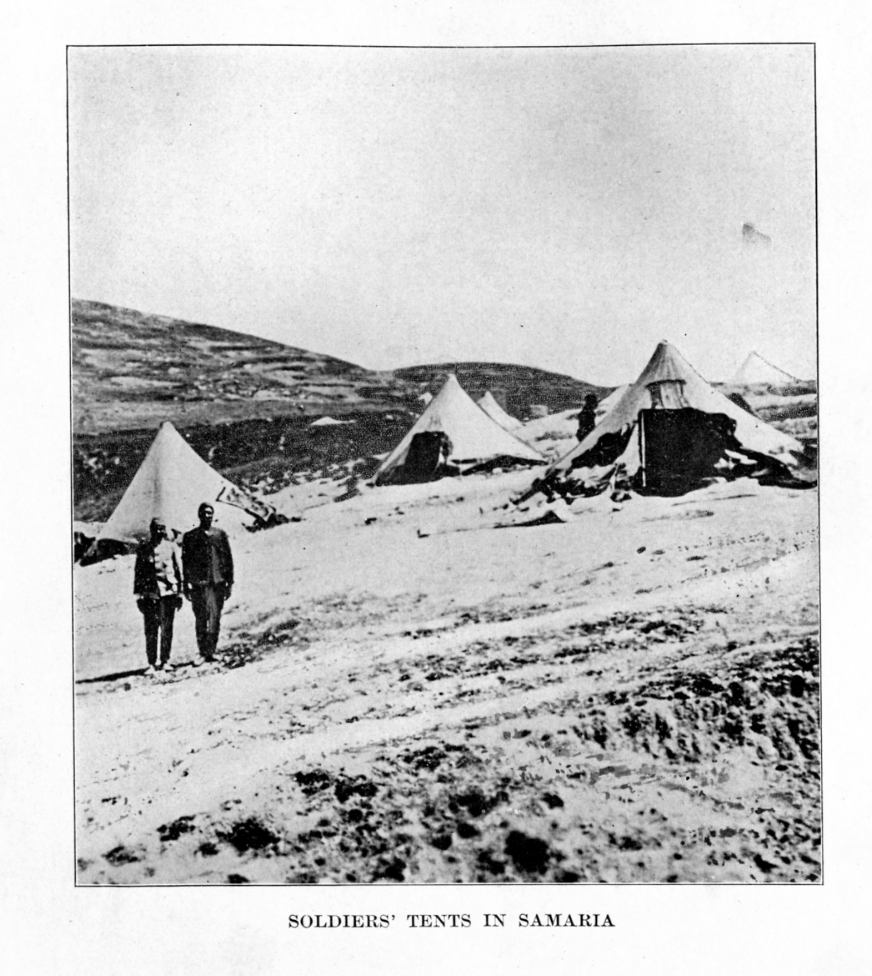 SOLDIERS' TENTS IN SAMARIA, DURING WORLD WAR 1