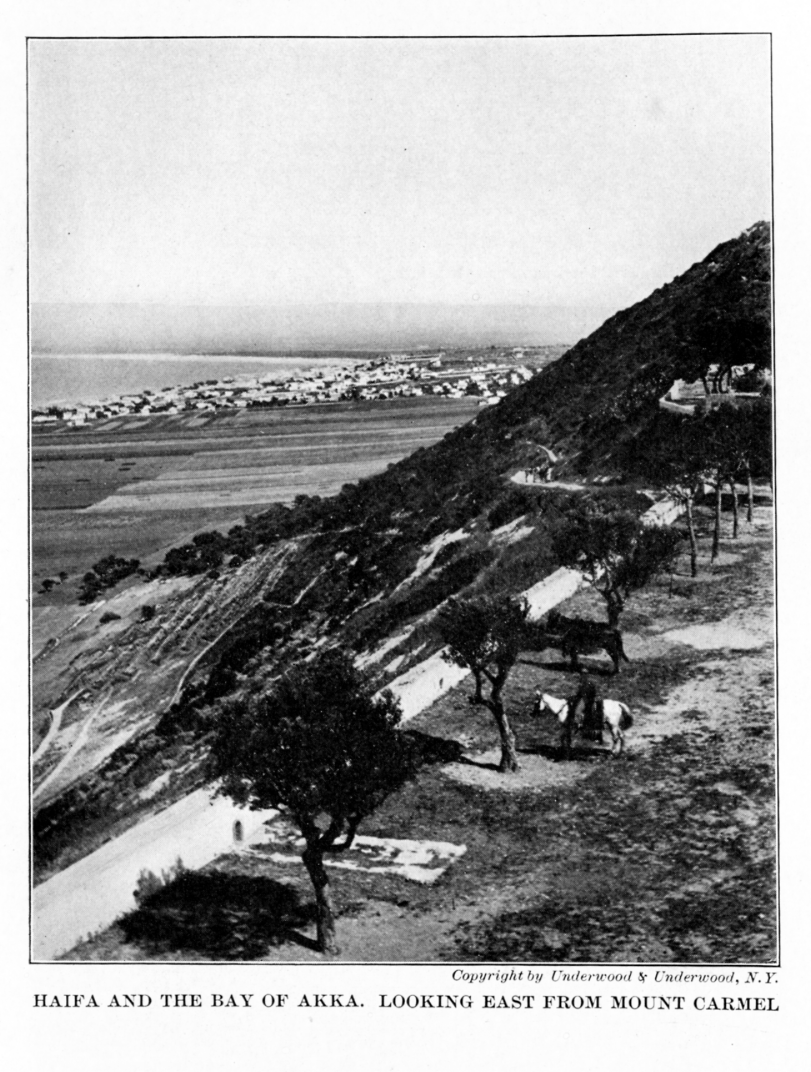  HAIFA AND THE BAY OF AKKA. LOOKING EAST FROM MOUNT CARMEL