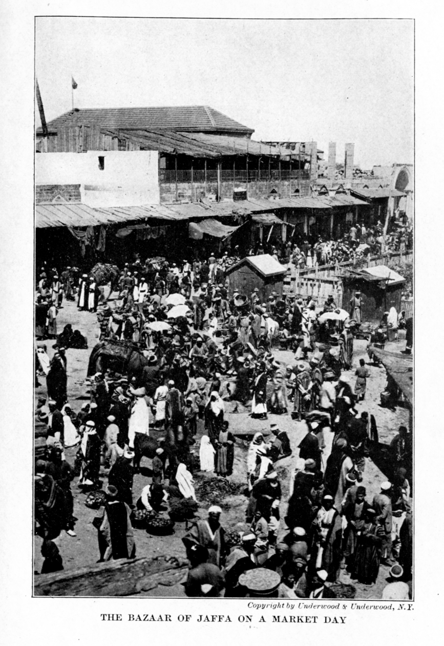  THE BAZAAR OF JAFFA ON A MARKET DAY DURING WORLD WAR 1