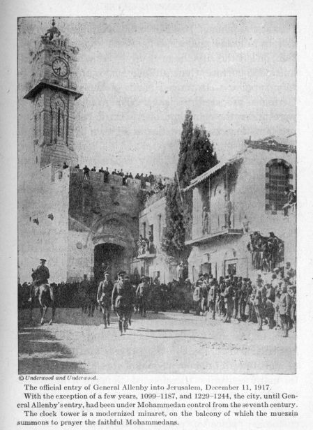 The official entry of General Allenby into Jerusalem, December 11, 1917. 