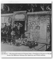 Lafayette, We Are Here! The immortal tribute of General John J. Pershing at the grave of the great Frenchman.