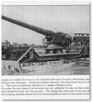 A 10-inch caliber naval gun on a railroad mount.