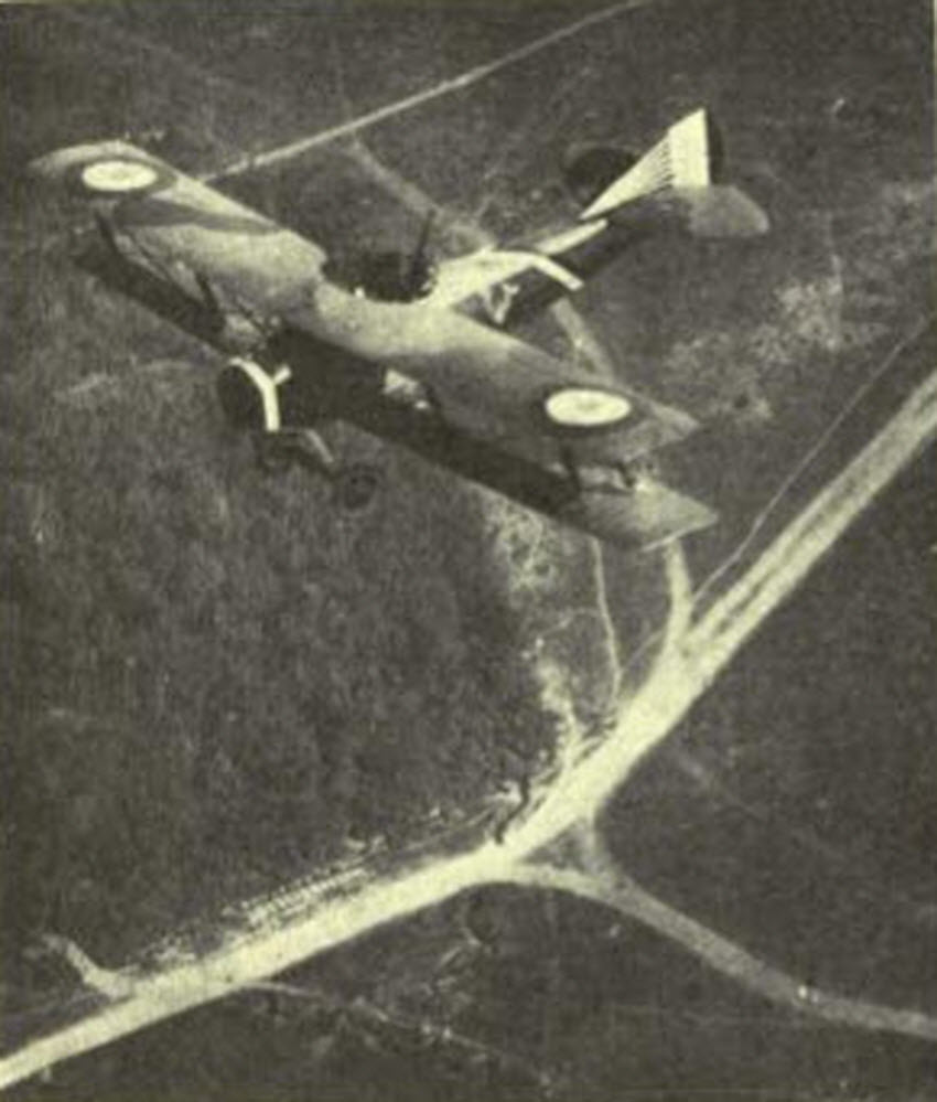 American Plane Over German Lines