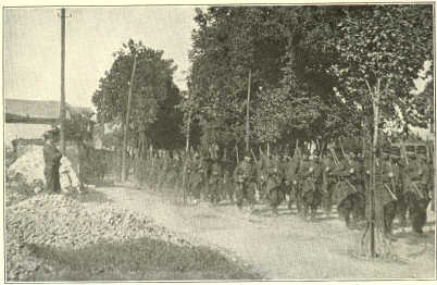 FRENCH MARCHING TO THE FIGHTING LINE