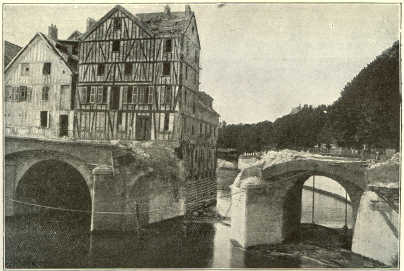 The Pont du Moulin, destroyed by French Engineers.