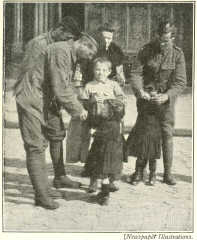 British Troops Making Friends With A French Boy